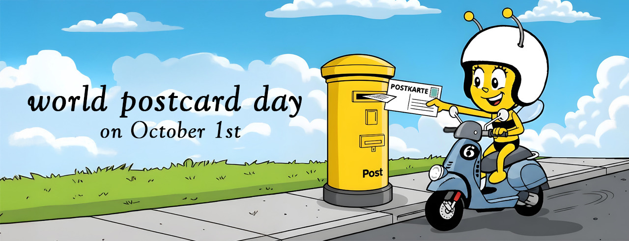 Maja sammelt Postkarten